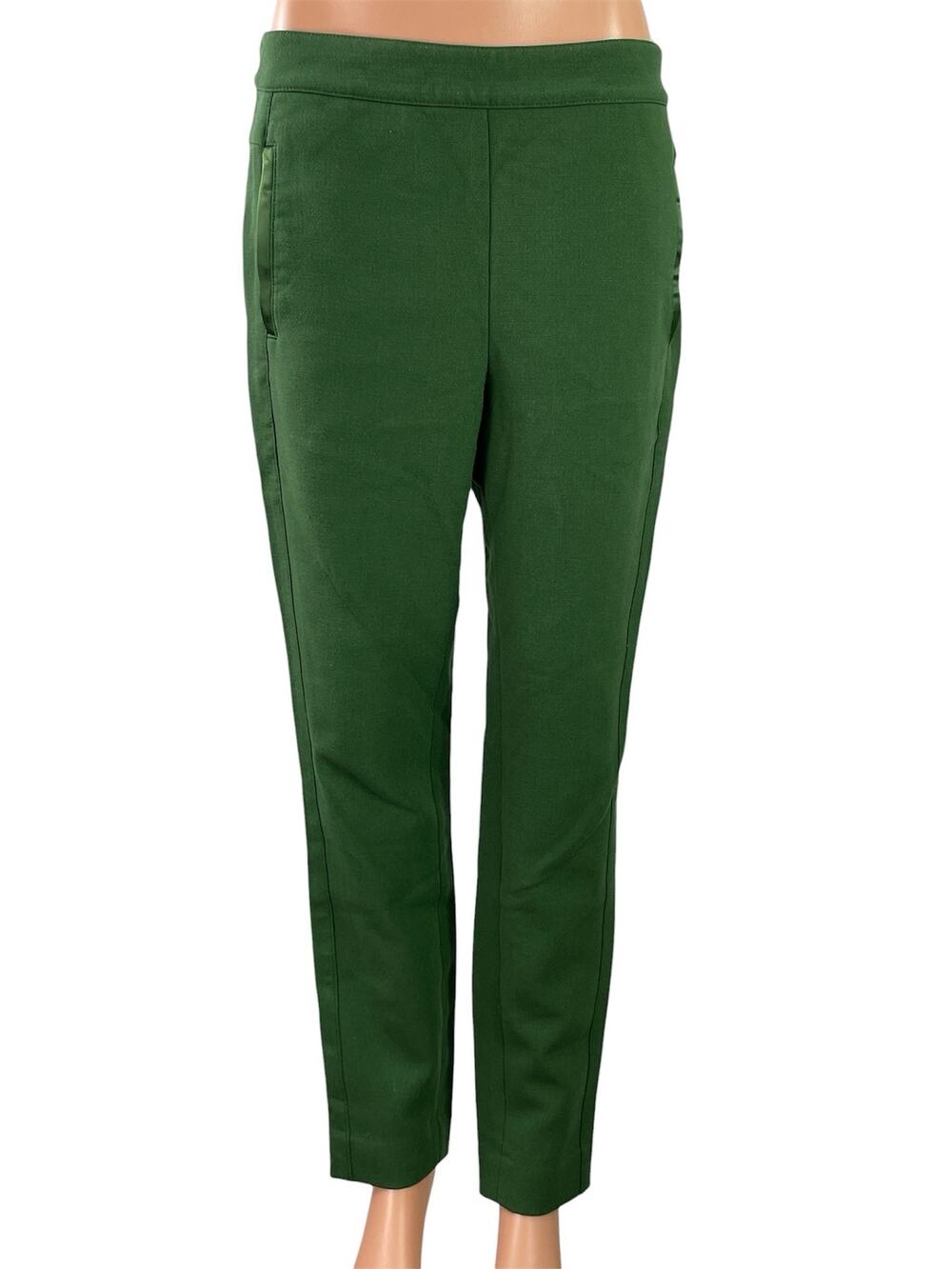Anthropologie Cartonnier Women's Green High Waist Straight Leg Trousers Pants 8